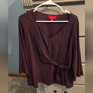 Jennifer Lopez blouse eggplant XXL